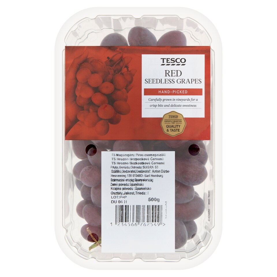 Tesco Red Seedless Grapes 500 g