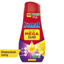 Somat Power Gel All in 1 Lemon & Lime Dishwasher Gel 2 x 720 ml