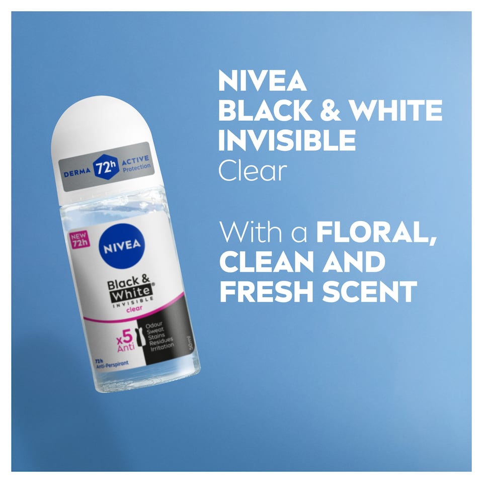image 1 of NIVEA Black & White Original Anti-Perspirant Deodorant Roll-On 50ml