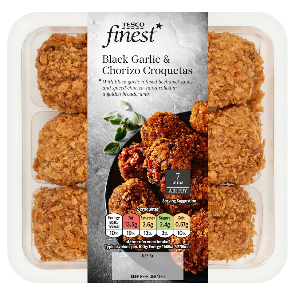 Tesco Finest Black Garlic & Chorizo Croquetas 210g