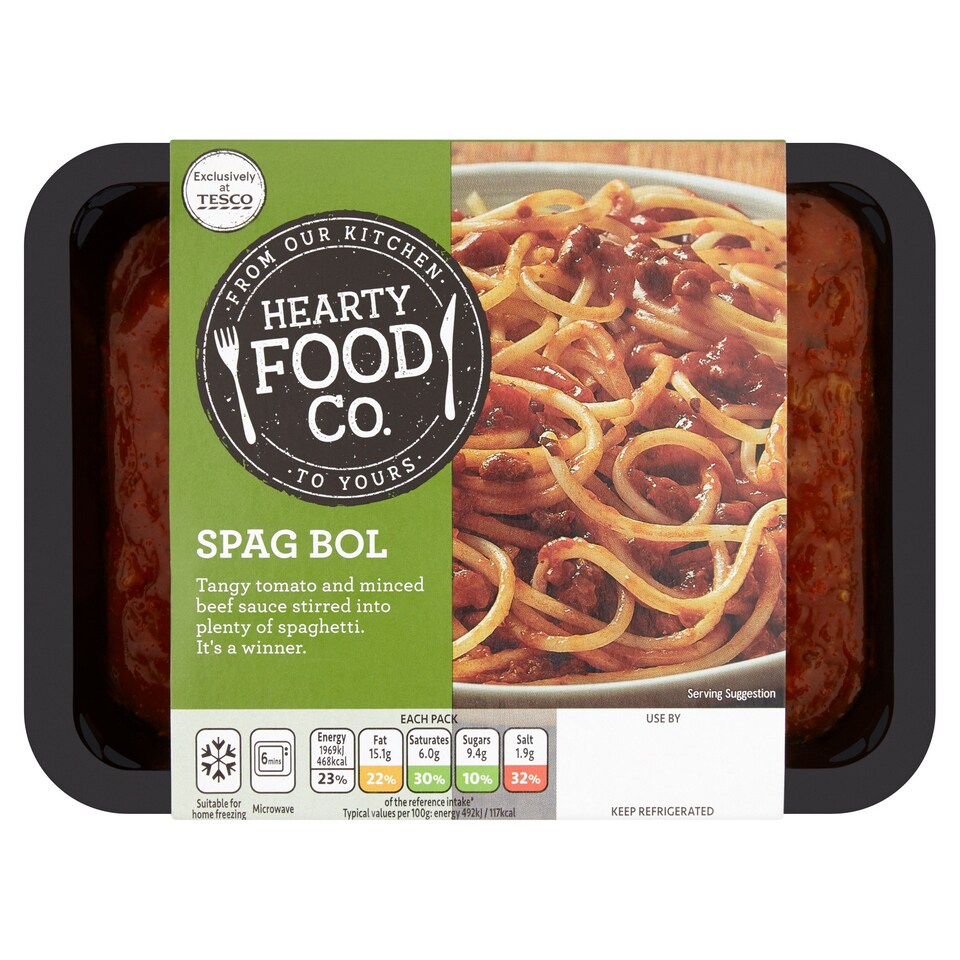 Hearty Food Company Spaghetti Bolognese 400G Tesco Groceries