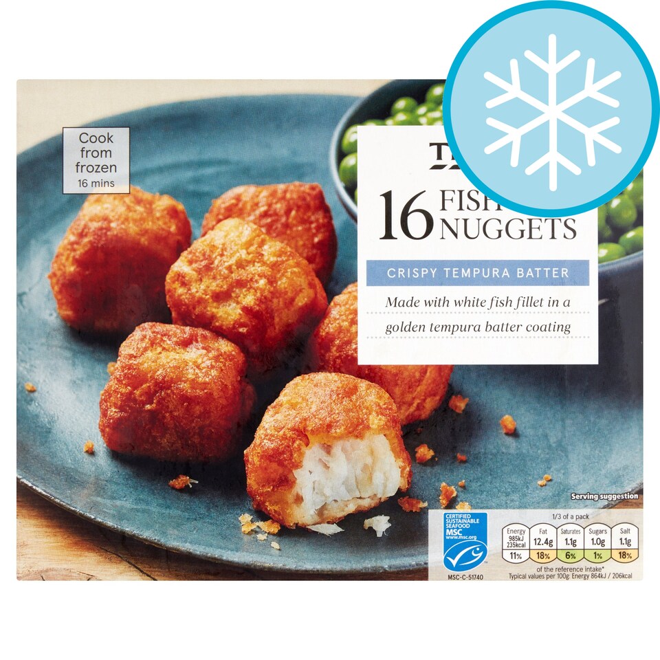 TESCO FISH NUGGETS 16 PK 360g