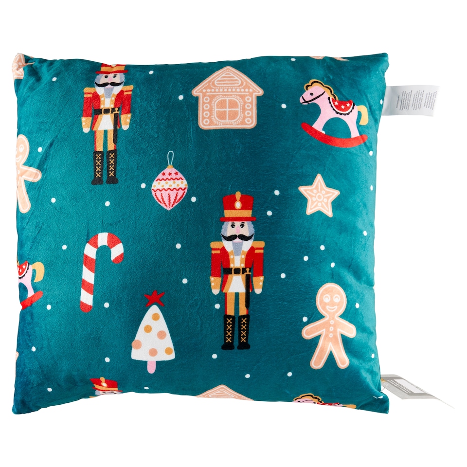 Carbotex karácsonyi kék mintás párna 40 x 40 cm