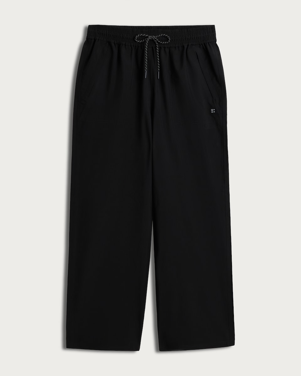 image 1 of F&F Active OUTDOOR Windproof Wide Leg Trousers in Black