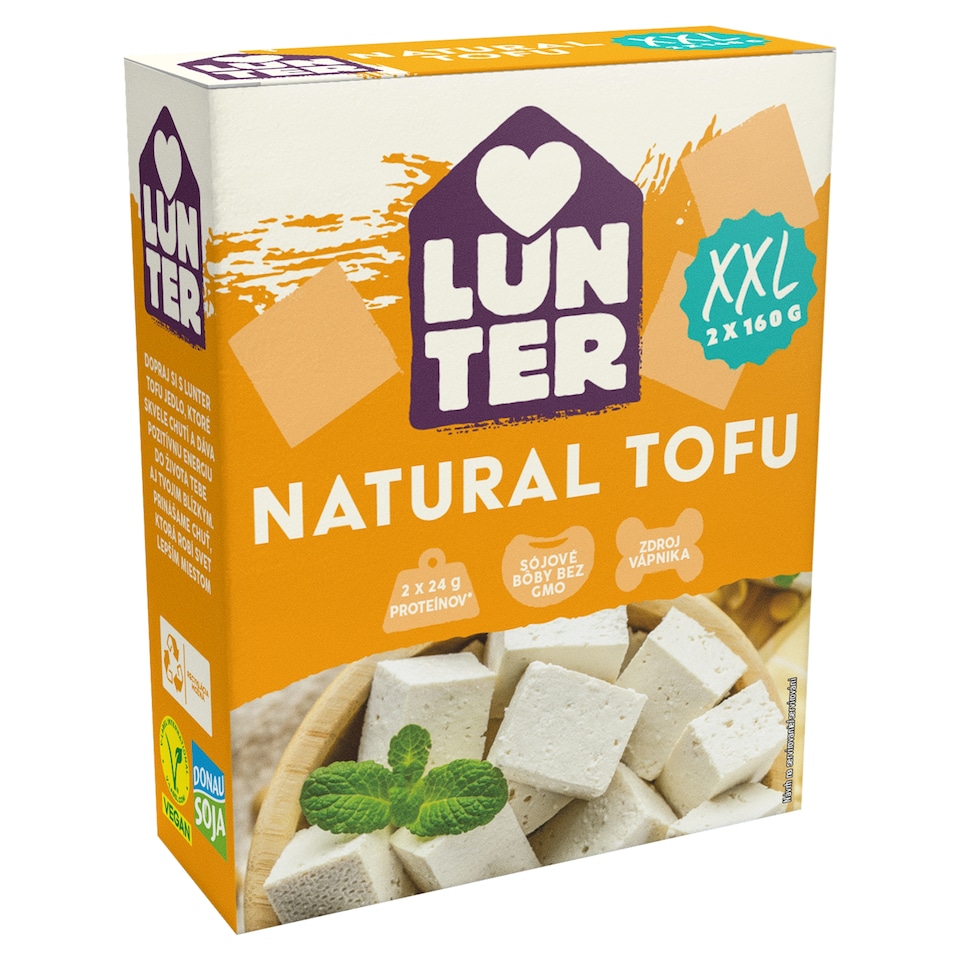 LUNTER XXL Naturální tofu krabička 2 x 160g