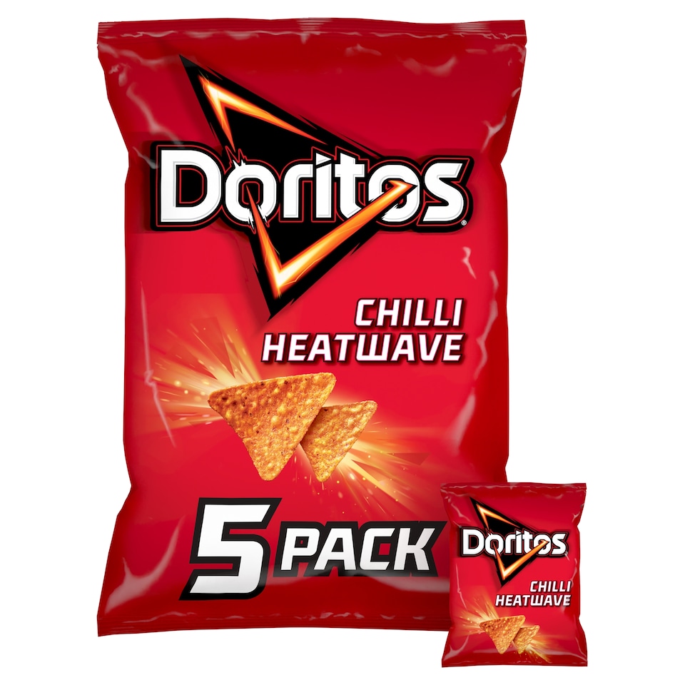 image 1 of Doritos Tortilla Chips Chilli Heatwave Multipack Crisps 5x30g