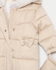 image 3 of F&F Baby Quilted High Shine Shower Resistant Pramsuit in Amber