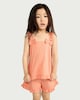 image 1 of F&F Girls 2-Piece Pure Cotton Frill Top and Short Set in Coral
