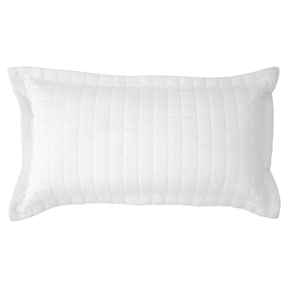 F&F Home Hotel White Quilted Bolster Cushion