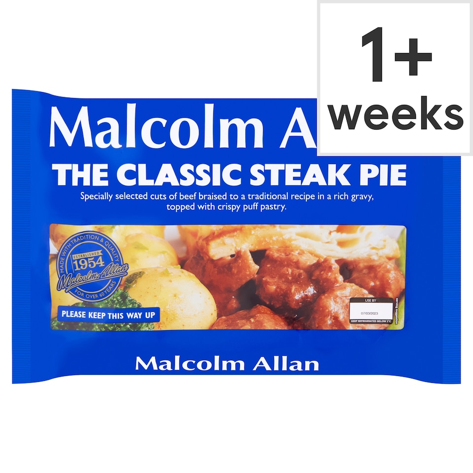 Malcolm Allan Classic Steak Pie 1Kg