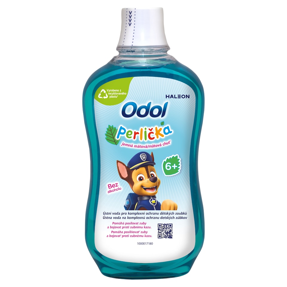 Odol Perlička Mouthwash with Fluoride for Children with Fine Mint Flavour 300 ml