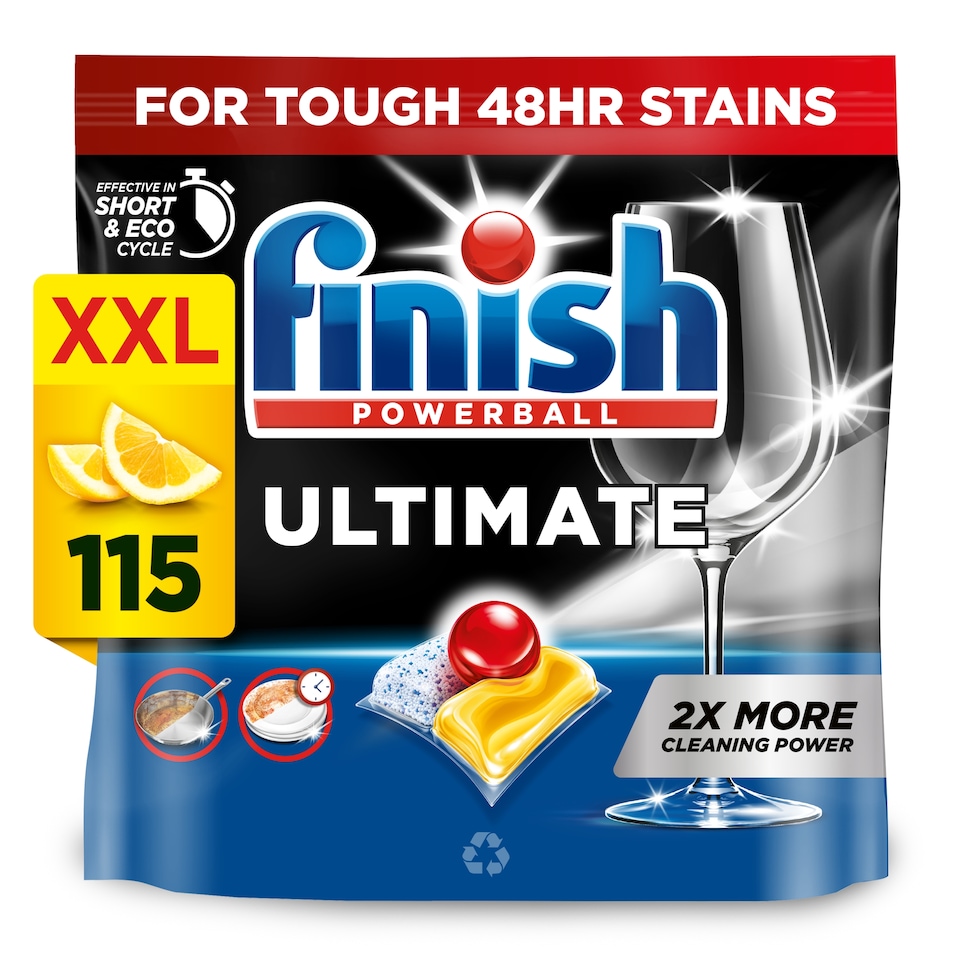image 1 of Finish Ultimate All In One 115 Dishwasher Tablets Lemon 1483.5g