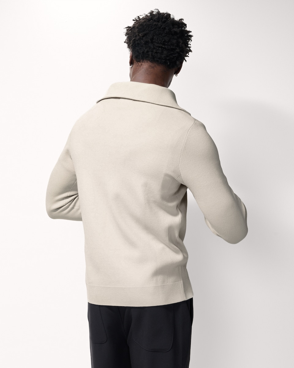 image 1 of F&F Funnel Neck Half Zip Jumper in Neutral