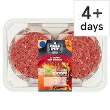 Tesco Fire Pit 10 Smash Beef Burger 850g