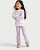 image 1 of F&F Girls 2-Pack Cotton Rich Flared Leggings in Multi Purple