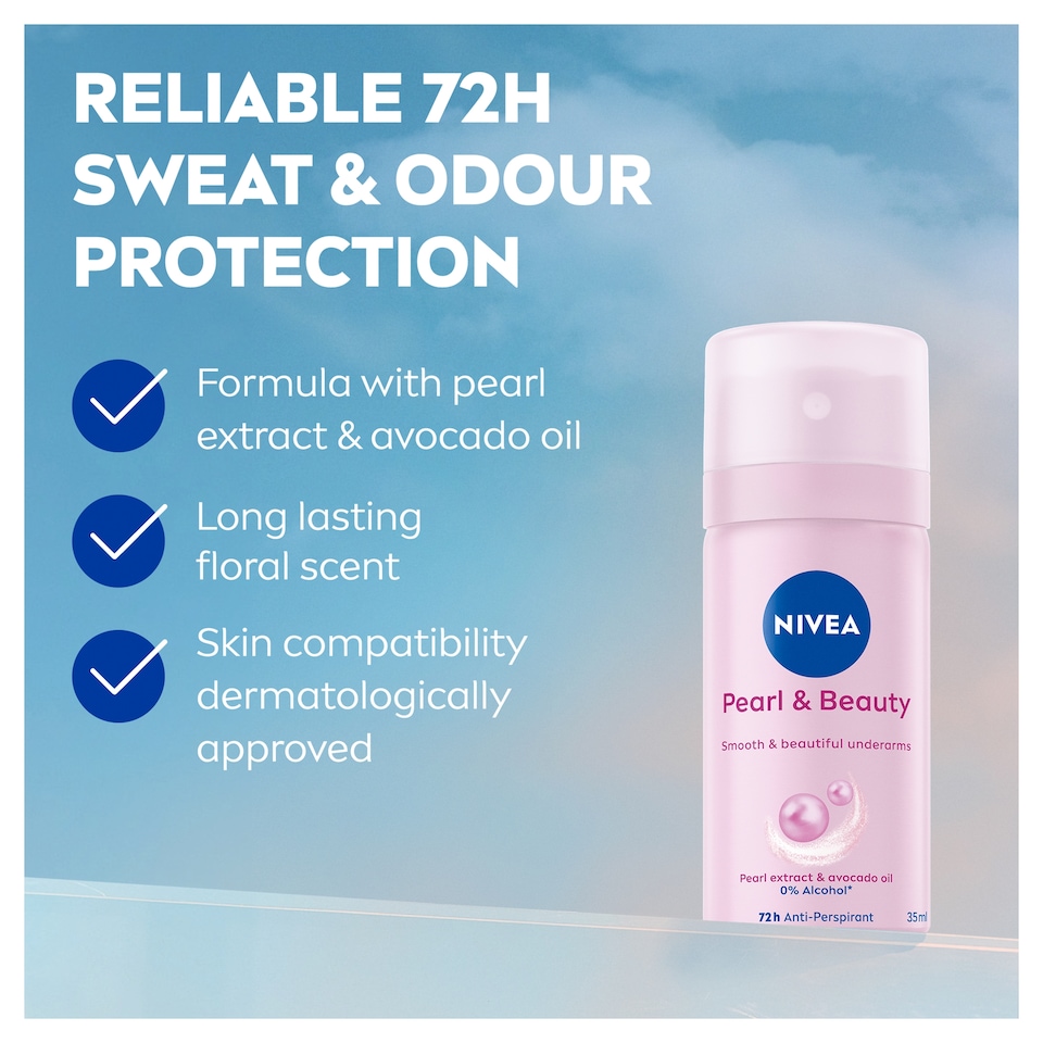 image 1 of NIVEA Pearl & Beauty Anti-Perspirant Deodorant Spray 35ml