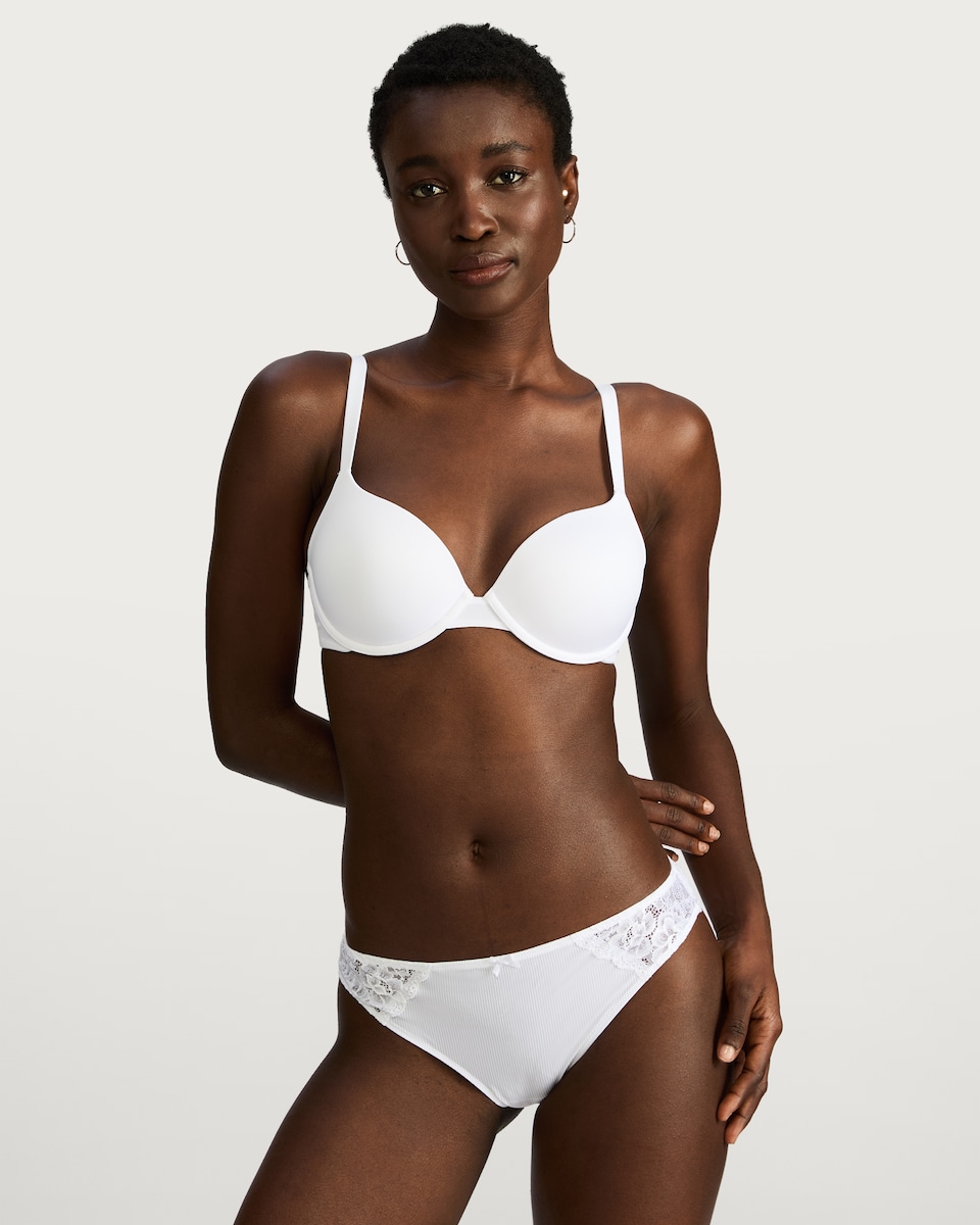 image 1 of F&F 3-Pack Underwired T-Shirt Bra in Multi Black White