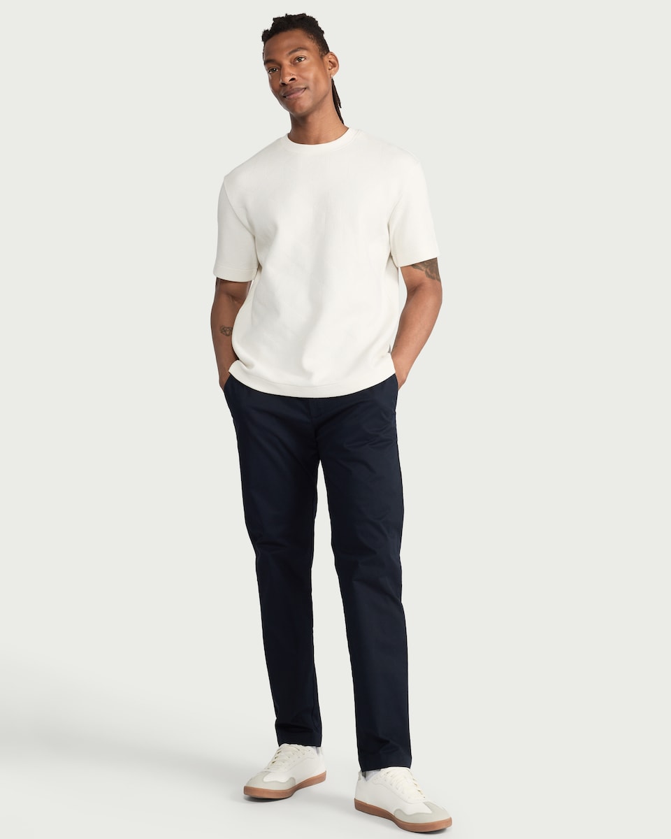 image 1 of F&F Textured Relaxed Fit T-Shirt in Ecru