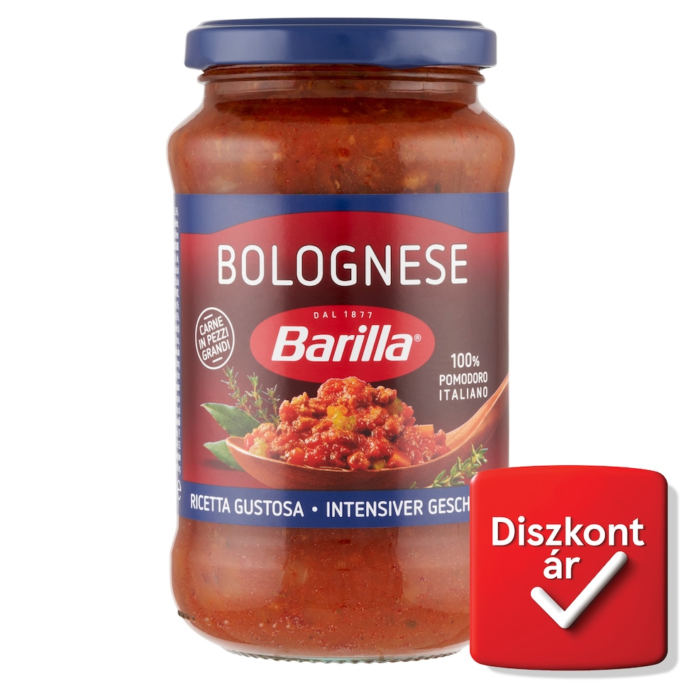 Barilla paradicsomszósz bolognai módra, marha-, és sertéshússal 400 g