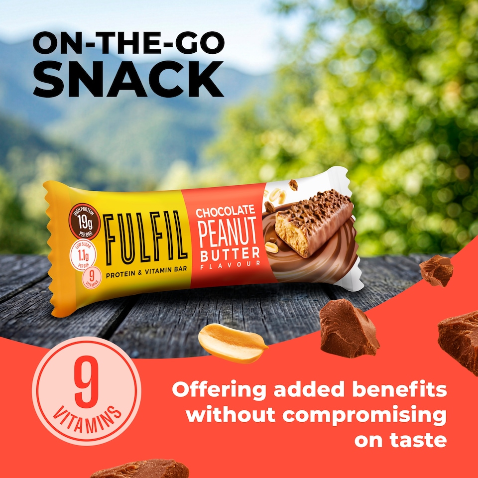 image 1 of Fulfil Chocolate Peanut Butter Protein & Vitamin Bar 55g