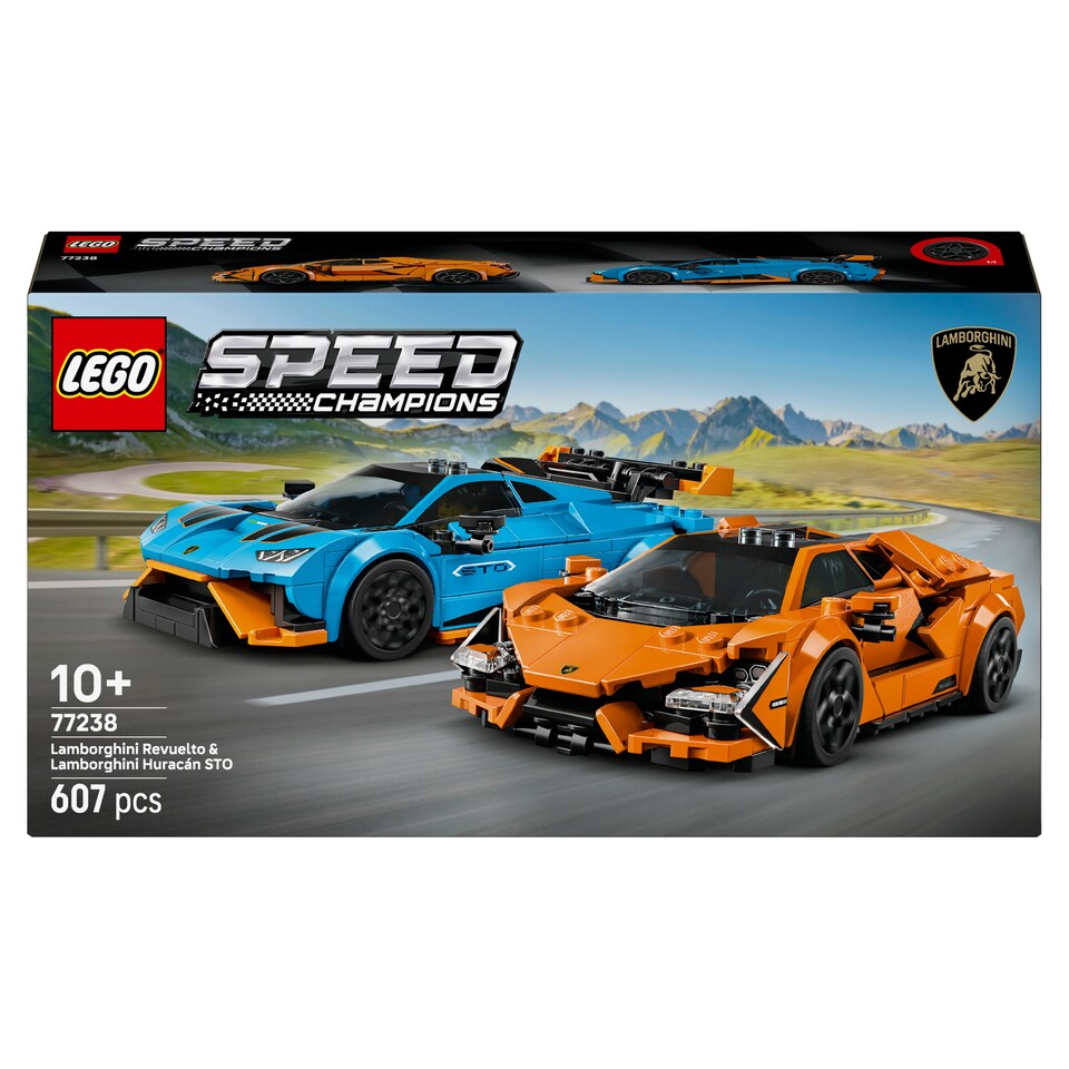 image 1 of LEGO Speed Champions 77238 Lamborghini Revuelto & Huracán STO