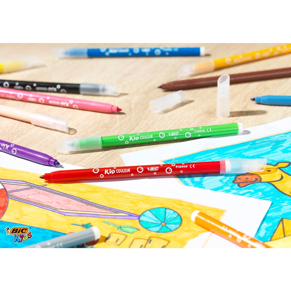image 1 of BIC KIDS PASTEL FELT PENS 12 PACK