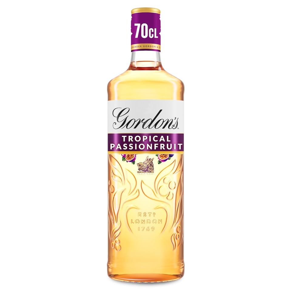 image 1 of Gordon's Tropical Passionfruit Gin Bottle 37.5% Vol 70Cl