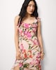 image 2 of F&F Floral Ruffle Sleeved Midi Dress in Multi Pink