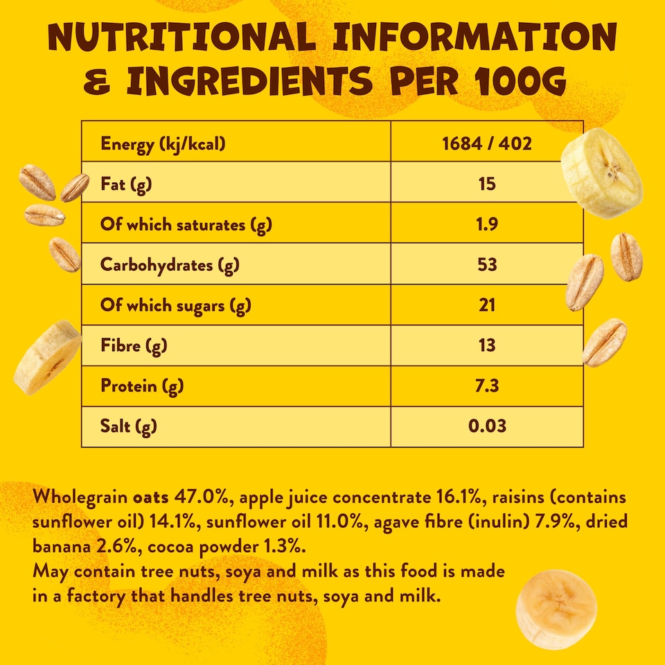 image 1 of Goodies Choco Banana Oat Sticks 5x23g
