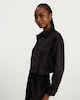 image 2 of F&F Satin Pocket Detail Cropped Button Up Shirt in Black