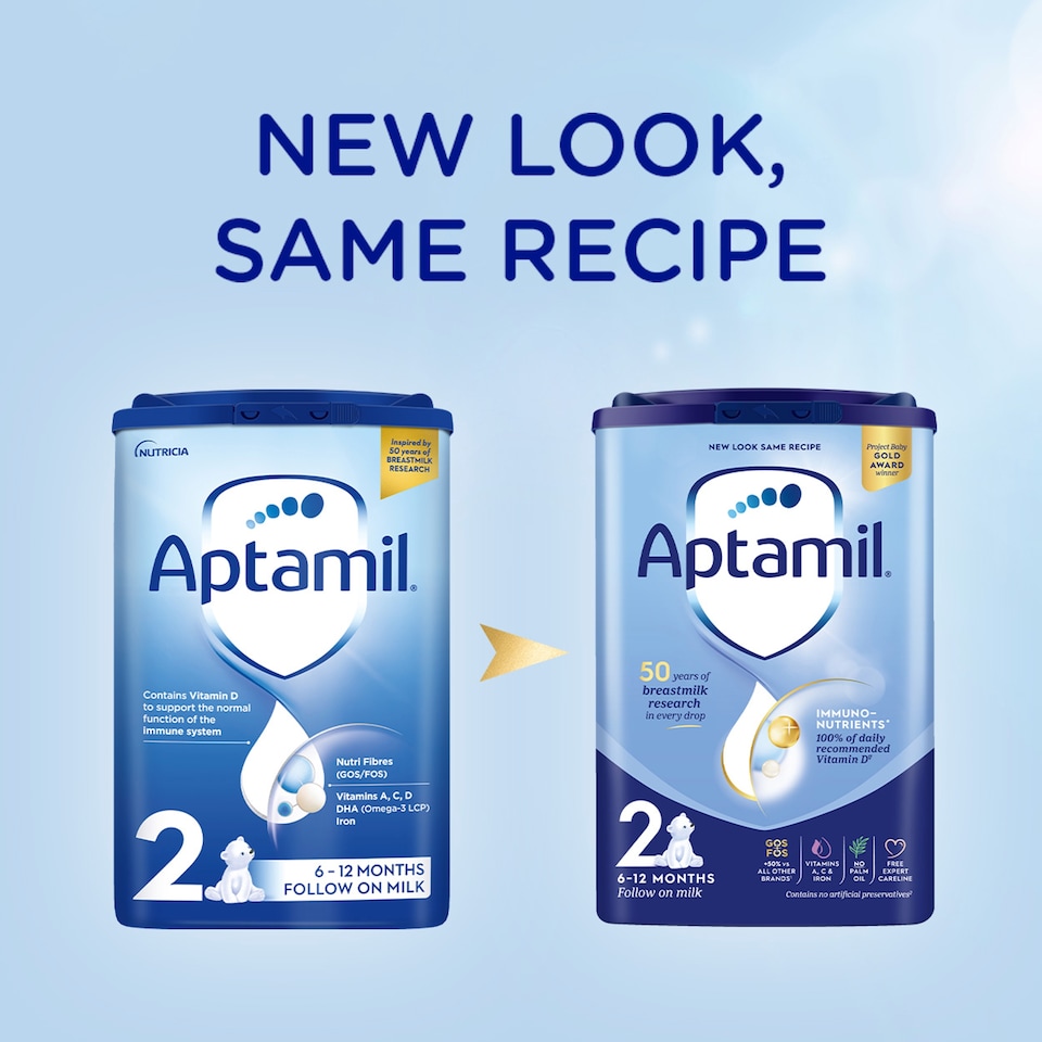 image 1 of Aptamil 2 Follow On Baby Milk Formula Powder 6-12 Months 800g