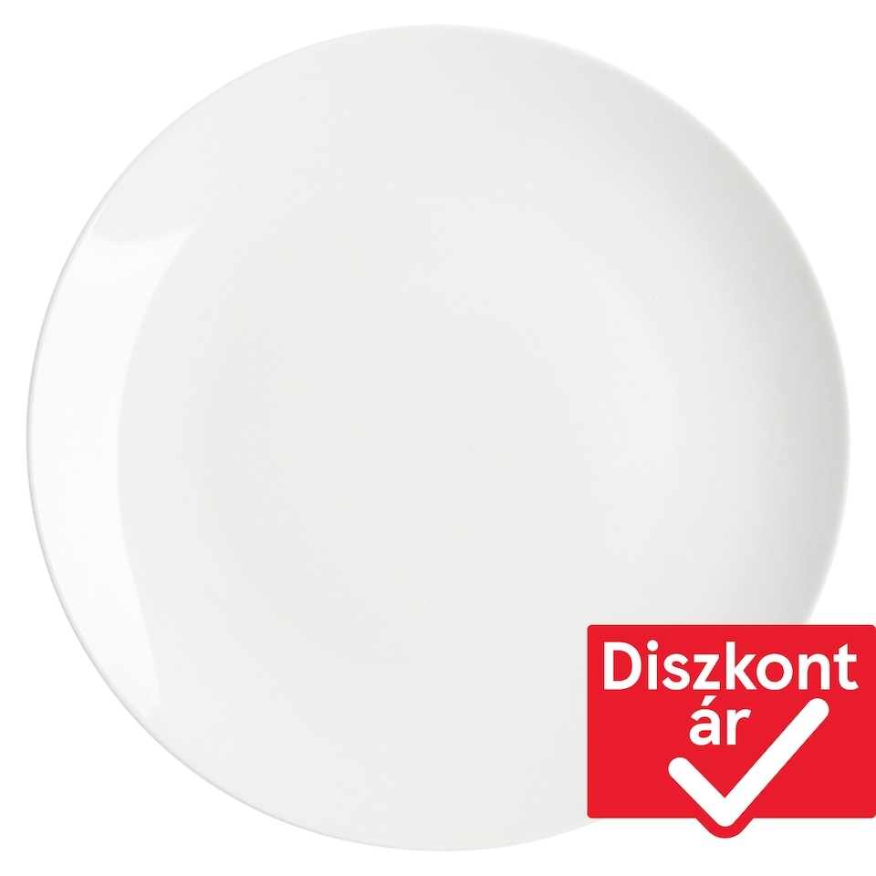 Tesco Home Core fehér porcelán tányér