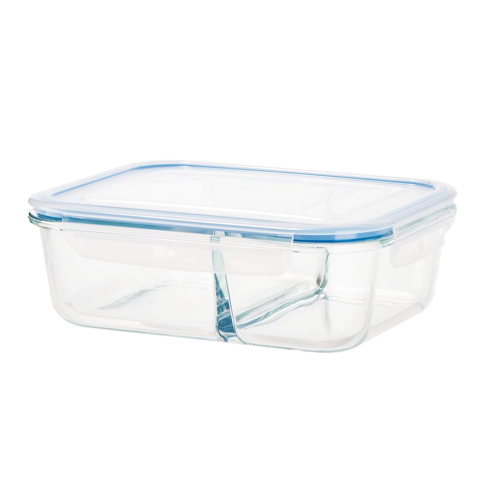 image 1 of Tesco Glass Food Storage 1.3L with Divider