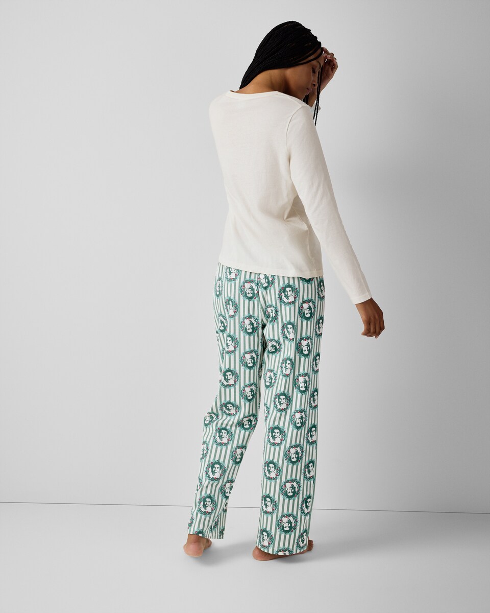 image 1 of Elf Pure Cotton Matching Family Christmas Pyjama Set in Cream