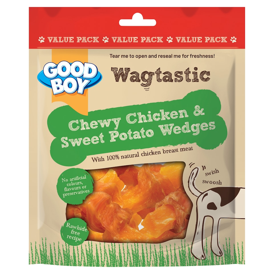 Good Boy Wagtastic Chicken & Sweet Potato Dog Treats 300g