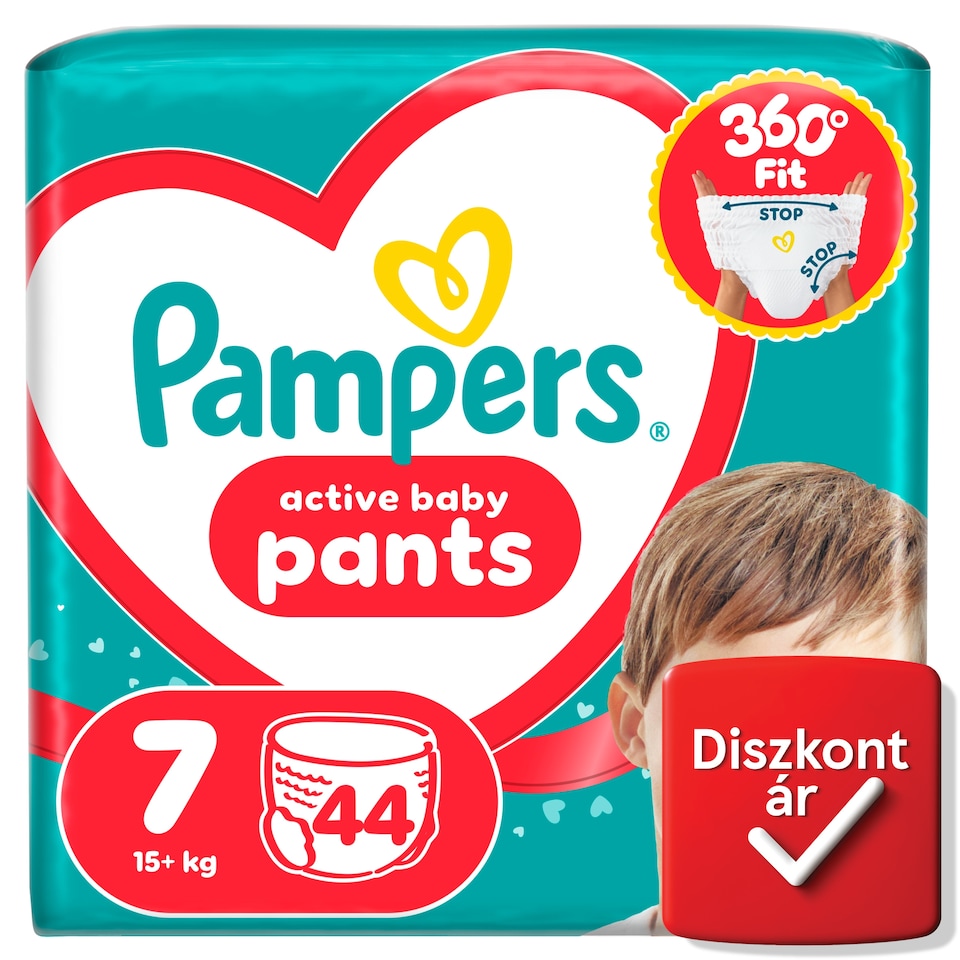 image 1 of Pampers Active Baby Pants Size 7, 44 Nappies, 15kg+