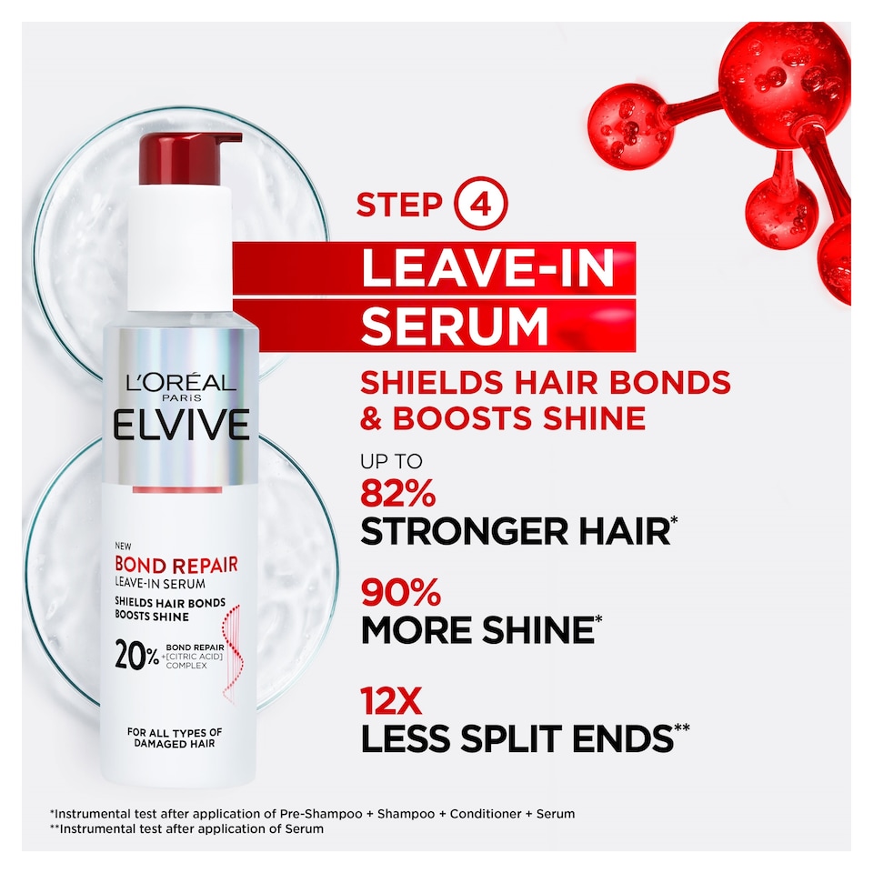 image 1 of L'Oreal Paris Elvive Bond Repair Leave In Serum 150ml