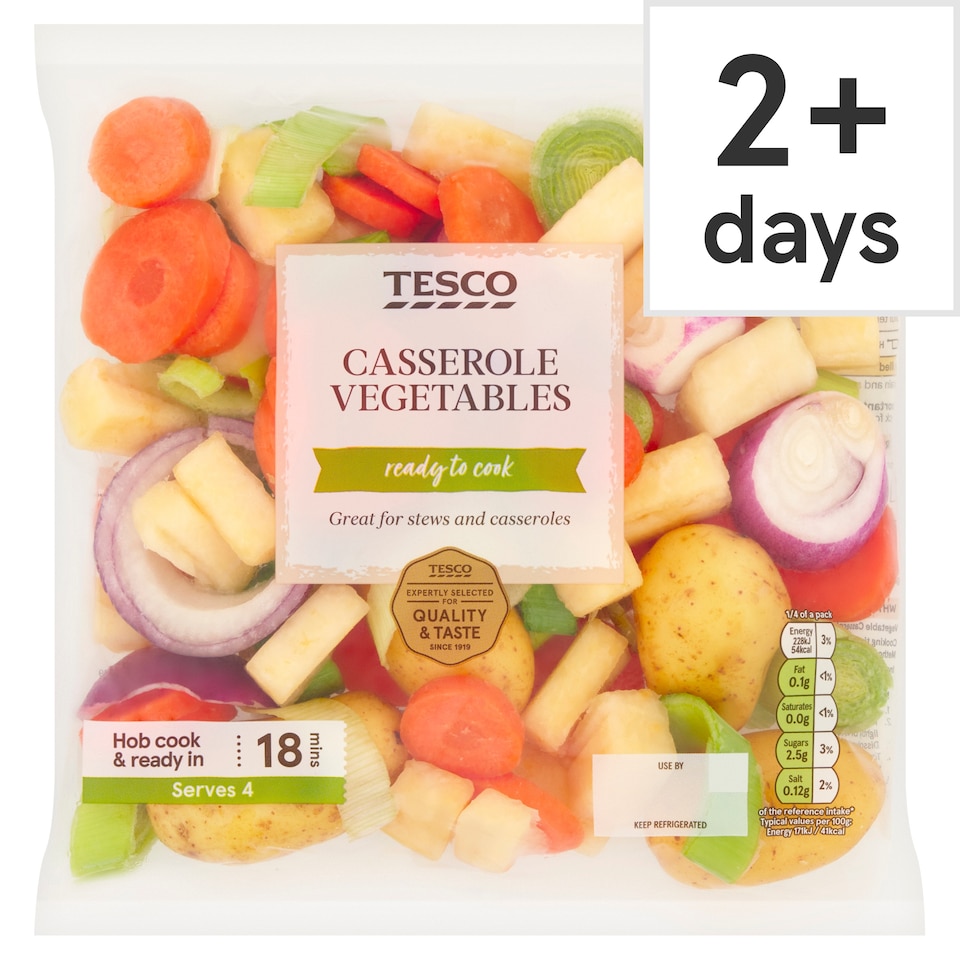 Tesco Casserole Vegetables 600G