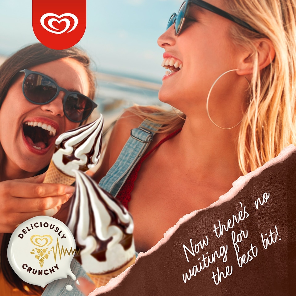 image 1 of Cornetto Soft Chocolate And Vanilla Cones 4X140ml