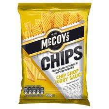 Mccoys Chip Shop Curry Sauce Crisps 130G