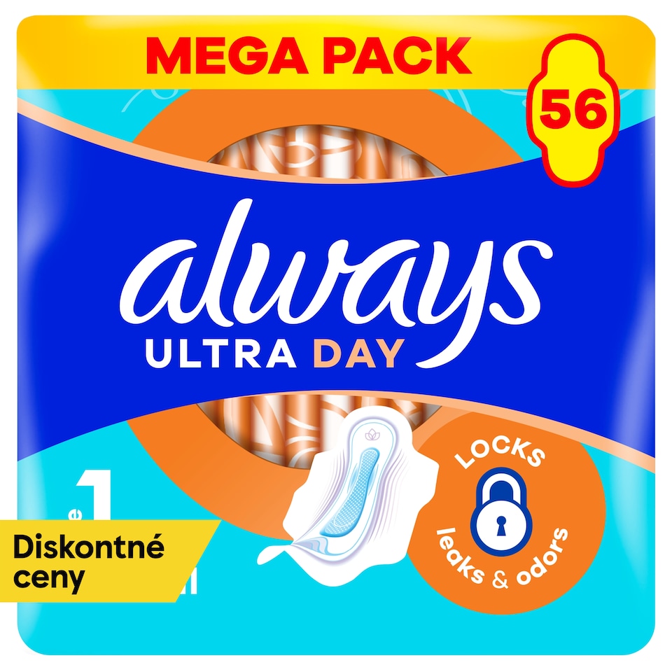 obrázok 1 z Always Ultra Day Normal hygienické vložky (veľkosť 1) vložky s krídelkami 56 ks]