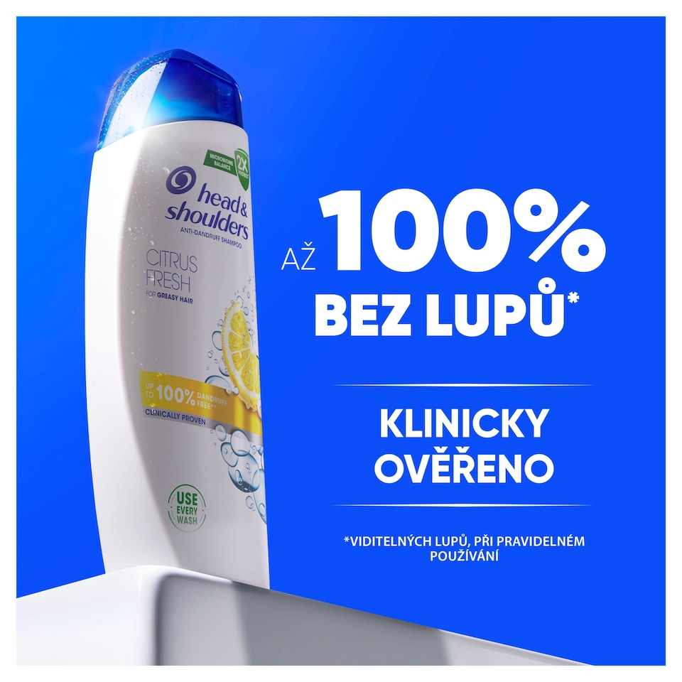 Obrázek 1 pro produkt Head & Shoulders Citrus Fresh Šampon proti Lupům Mastné Vlasy 500 ml. Každodenní Použití