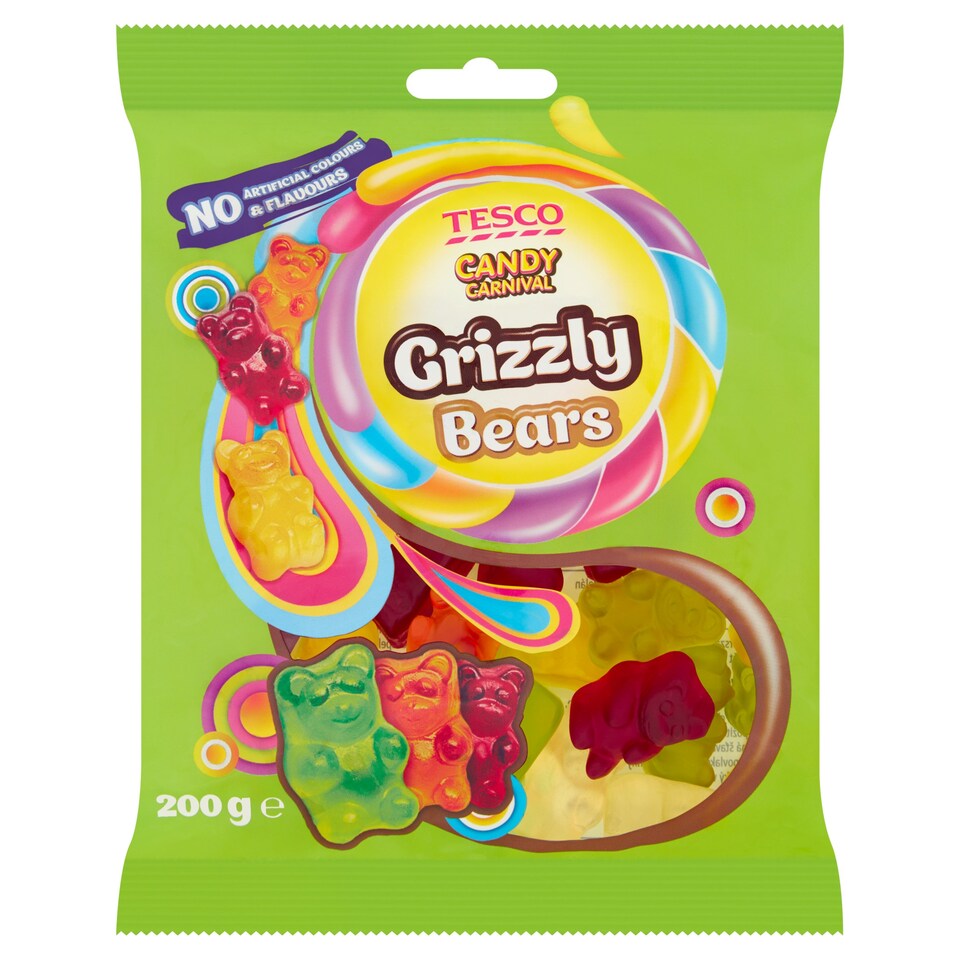 Tesco Candy Carnival Grizzly Bears gyümölcsízű gumicukor 200 g