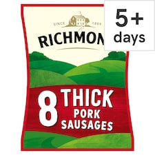 Richmond 8 Thick Pork Sausages 410G