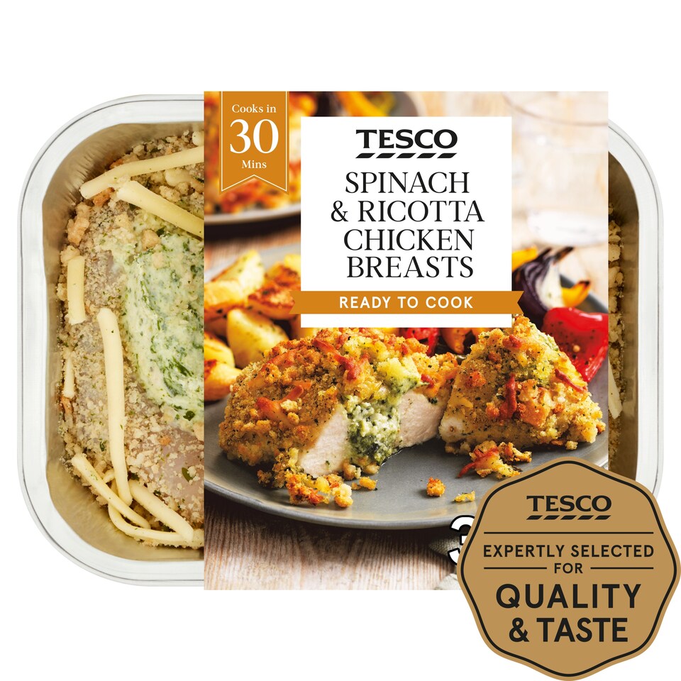 Tesco Spinach & Ricotta Chicken Breast 2 Pack 360G