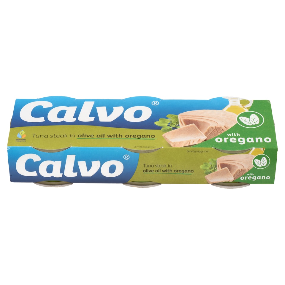 image 1 of Calvo Tuna Steak in Olive Oil with Oregano 3 x 80 g