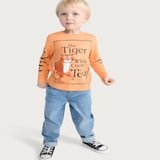 The Tiger Who Came to Tea Long Sleeved Top in Orange