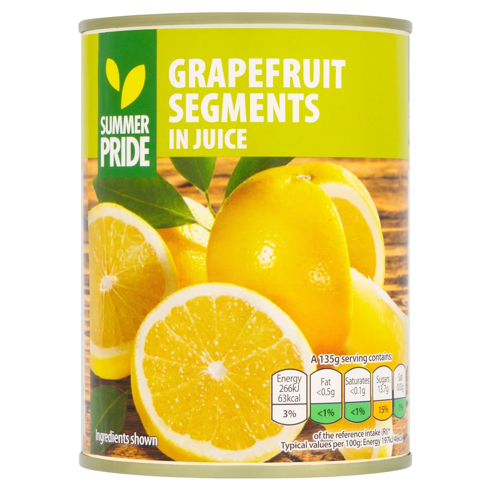 SUMMER PRIDE GRAPEFRUIT SEGMENTS IN JUICE 540G