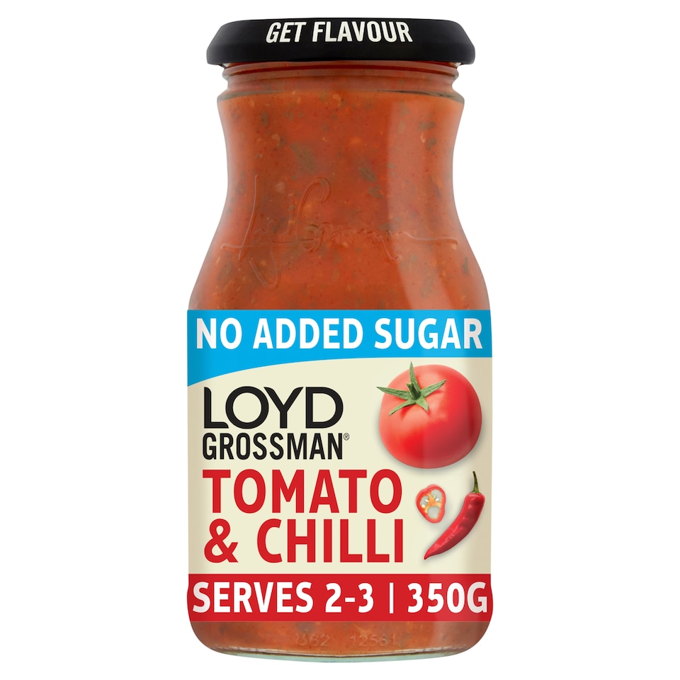Loyd Grossman No Added Sugar Tomato & Chilli Pasta Sauce 350g