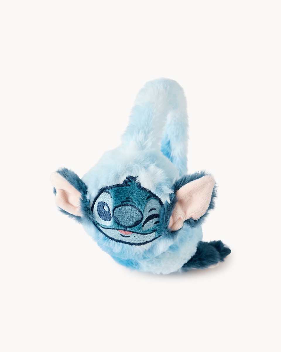 image 1 of Disney Stitch Faux Fur Ear Muffs in Blue